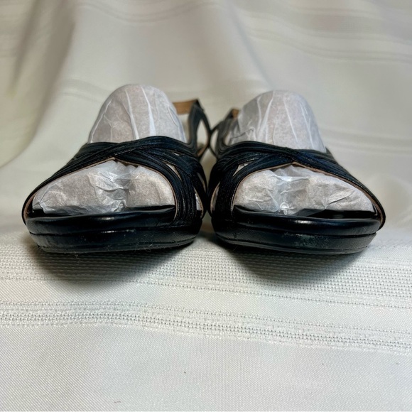 Sofft Black Leather Slingback Heeled Dress Sandals Sz 9M EUC - Picture 8 of 12